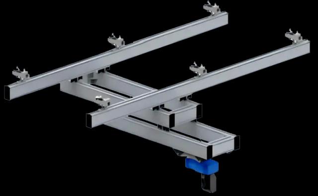 Двухбалочная телескопическая конструкция г/п до 2тн STARAIL (таль DELIC)