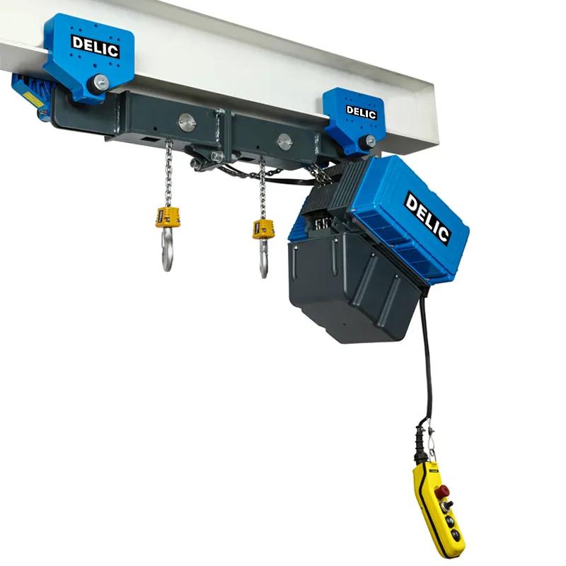 Таль электрическая цепная  с двумя крюками 1,25т + 1,25т