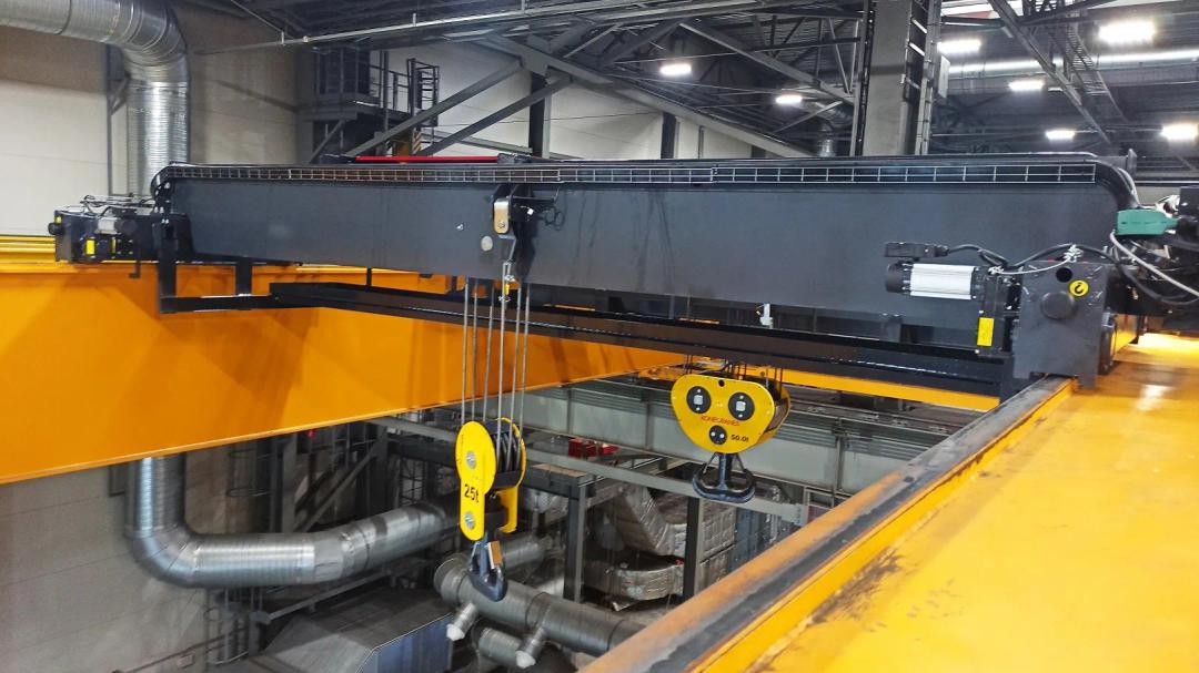 Модернизация крана “Konecranes” г/п 50т. Установка дополнительной грузовой тележки 25т.