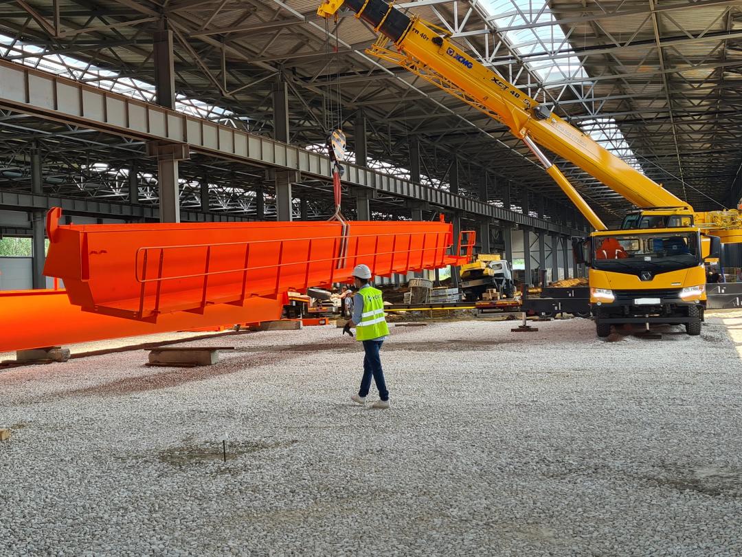 Полный цикл для ведущего предприятия металлоизделий: 5 двухбалочных кранов грузоподъемностью 7-25т поставлены и смонтированы «под ключ» в Ногинске.