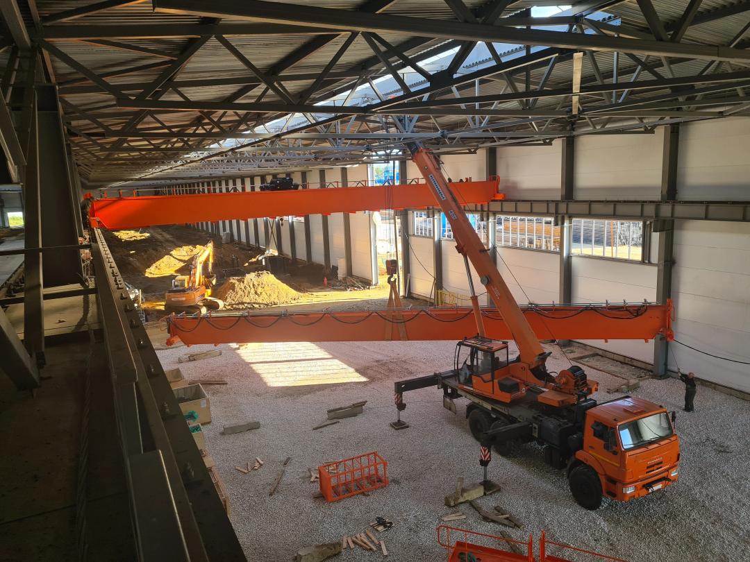 Полный цикл для ведущего предприятия металлоизделий: 5 двухбалочных кранов грузоподъемностью 7-25т поставлены и смонтированы «под ключ» в Ногинске.